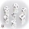 White & black Classic RPG Dice Set (7)