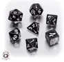 Black & white Classic RPG Dice Set (7)