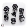 Black & white Classic RPG Dice Set (7)