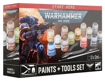 40K – Paints + Tools Set