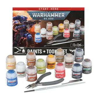 Forudbestil 25/7: Warhammer 40,000: Paint + Tools set