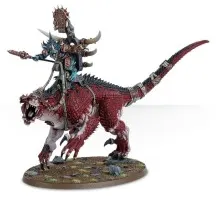 Seraphon: Saurus Oldblood/Scar-veteran sur Carnosaur / Troglodon