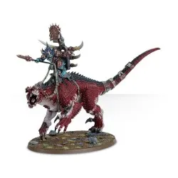 Seraphon: Saurus Oldblood/Scar-veteran sur Carnosaur / Troglodon