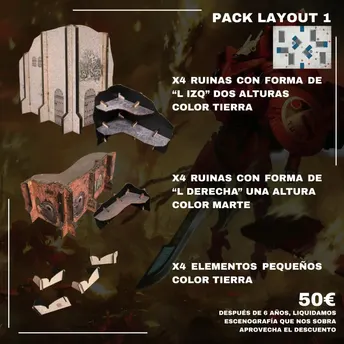 ESCENOGRAFÍA PACK LAYOUT 1 – WARHAMMER 40K – GT TALAVERA