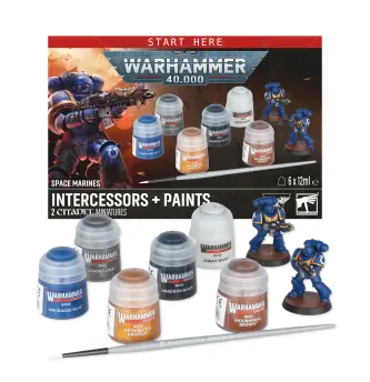 WARHAMMER 40K: SPACE MARINES + PINTURAS