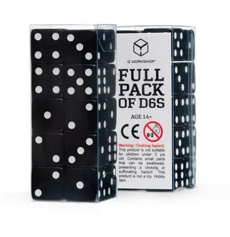 Q Workshop Dice Set Full Pack D6 Black (20)