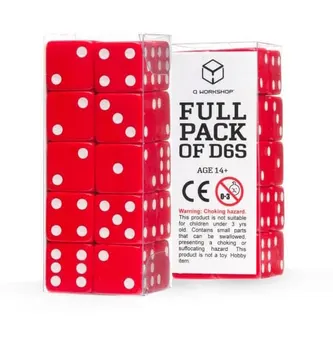 Q Workshop Dice Set Full Pack D6 Red (20)