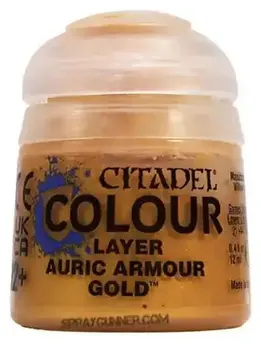 Citadel Colour Base Auric Armour Gold– Warhammer 40K Paint