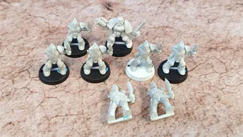 Warhammer 40k Space marine scout (tyranid attack - missing arms) x8
