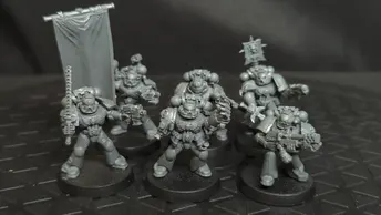 Warhammer 40k Space Marine Command Squad (OOP) x6