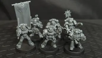Warhammer 40k Space Marine Command Squad (OOP) x6