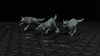 Warhammer 40k Space Wolves Fenrisian Wolves x3