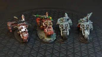 Warhammer 40k Orks Warbikers x4