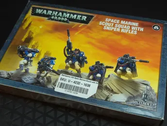 Warhammer 40k Space Marines Scouts with Sniper Rifles x5