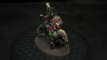 Age of Sigmar Orruk Warclans Kruleboyz Killaboss on Great Gnashtoof