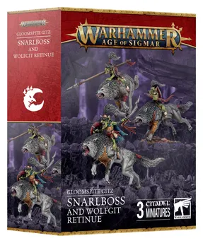Gloomspite Gitz Snarlboss & Wolfgrit Retinue