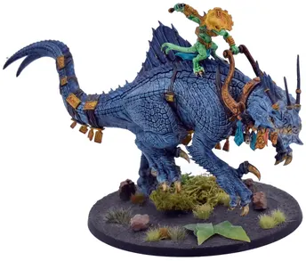 SERAPHON Skink Oracle On Troglodon #2 Warhammer Sigmar broekn staff 5941