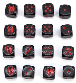 SOULBLIGHT GRAVELORDS 16 Red And Black Dice #2 Sigmar 7762