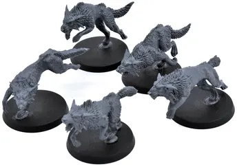 SPACE WOLVES 5 Fenrisian Wolves #1 Warhammer 40K 1855