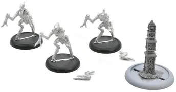 Warmachine 3 Mannikins + Sentry Stone #1 Metal Hordes 6347