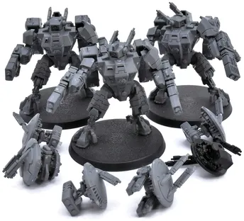 TAU EMPIRE 3 Xv8 Crisis Battlesuits With Drones #1 Warhammer 40K 3675