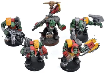 ORKS 5 Nobz #1 INCOMPLETE Warhammer 40K missing head 4986