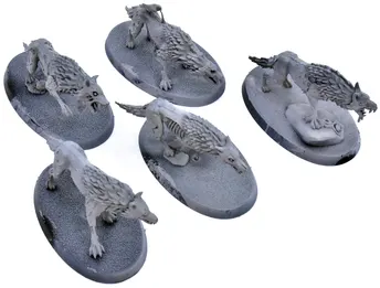 SOULBLIGHT GRAVELORDS 5 Dire Wolves #1 Warhammer Sigmar 7192