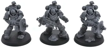 SPACE MARINES 3 Eradicators With Heavy Bolters Armageddon Warhammer 40K Assembled