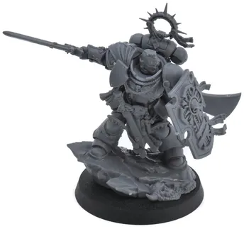 SPACE MARINES Captain With Relic Shield Armageddon Warhammer 40K Assembled