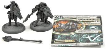 Warmachine Houseguard Halberdiers Officer & Standard #1 Metal Retribution