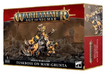 Warhammer Age of Sigmar - ORRUK WARCLANS - TUSKBOSS ON MAW-GRUNTA - MAW-GRUNTA GOUGER - MAW-GRUNTA WITH HAKKIN' KREW