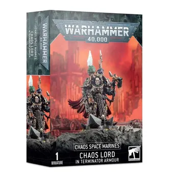 Warhammer 40k - Chaos Space Marine - CHAOS LORD IN TERMINATOR ARMOUR - SORCERER LORD IN TERMINATOR ARMOUR
