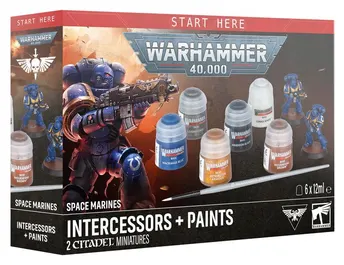 WARHAMMER 40000: SPACE MARINES INTERCESSOR PAINT SET