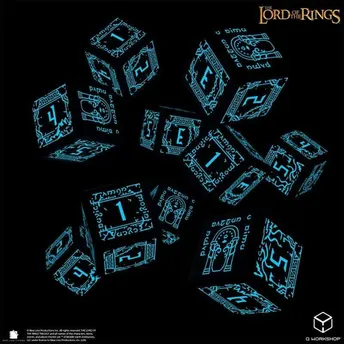 The Lord of the Rings – 10 D6-tärningar Moria (Glow in the Dark)