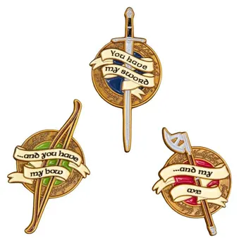 The Lord of the Rings Trilogy Pin Set Weapons of the Fellowship