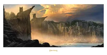 Lord of the Rings Konsttryck The Argonath - Kungarnas Pelare 59 x 30 cm
