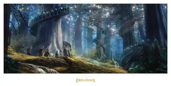 Lord of the Rings Konsttryck Lothlorien 59 x 30 cm