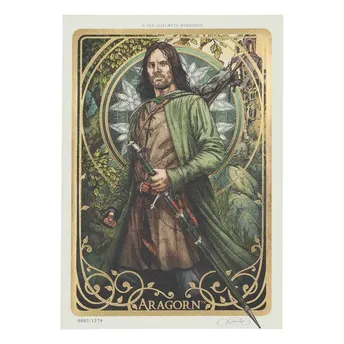 Lord of the Rings konsttryck Aragorn konstkort 14 x 21 cm begränsad upplaga