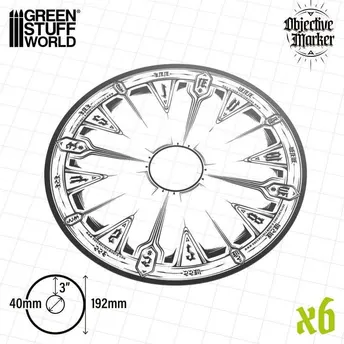 Clear Objective Marker WH40k compatible x6