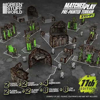 Pre-Painted Foldable Matched Play terrain pack 11th edition