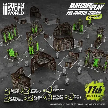 Pre-Painted Foldable Matched Play terrain pack 11th edition