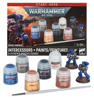 Warhammer 40K: Space Marine Intercessors + Paints Set