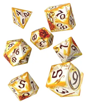 The Lord of the Rings: Ring-bearers - Full Art Dice Set - Whitefire Radiance
