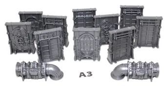 Warhammer 40K Pipes and Metal Doors Terrain A2