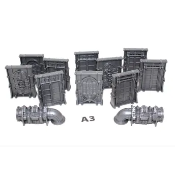 Warhammer 40K Pipes and Metal Doors Terrain A2
