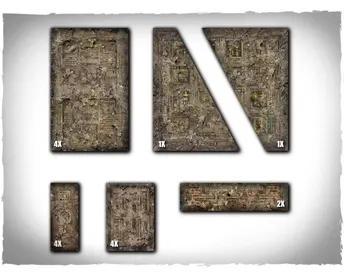 Deepcut Warhammer 40k 11th ed Terrain Areas Footprints - Gothic Wasteland
