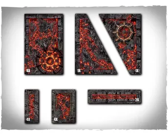 Deepcut Warhammer 40k 11th ed Terrain Areas Footprints - Chaos