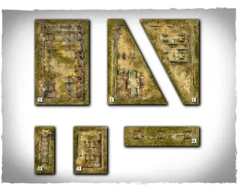 Deepcut Warhammer 40k 11th ed Terrain Areas Footprints - Grassland
