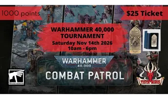 Warhammer 40,000 Tournament – 1,000 Points November 14th