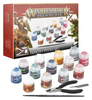 Games Workshop Warhammer Age of Sigmar: Paints + Tools Set
